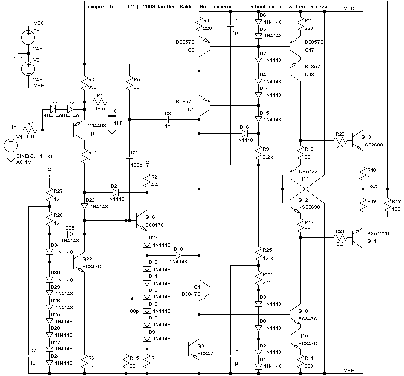A new discrete current-feedback op-amp design -- RFC Circuit Diagram